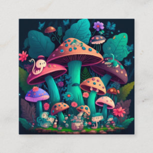 Carte D'accompagnement Les elfes de champignons dans le champ