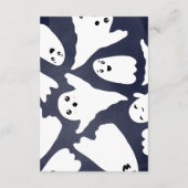 Carte D'accompagnement Les fantômes d'Halloween livres bleu orange pour b (Dos)