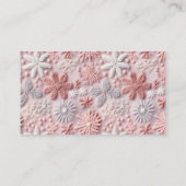 Carte D'accompagnement Les flocons de neige en argent rose à quel point l (Dos)