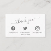 Carte D'accompagnement Les icônes des médias sociaux QR code merci escomp (Devant)