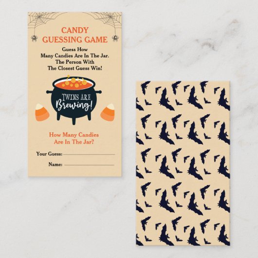 Carte D'accompagnement Les jumeaux sont en train de brasser Halloween Can (Devant / Derrière)
