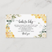 Carte D'accompagnement Les livres d'abeilles pour le billet bébé (Devant)