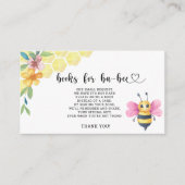 Carte D'accompagnement Les livres d'abeilles pour le billet bébé (Devant)
