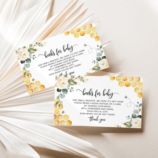 Carte D'accompagnement Les livres d'abeilles pour le billet bébé
