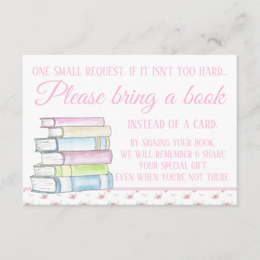 Carte D'accompagnement Les livres d'aquarelle pour filles apportent une c (Devant)