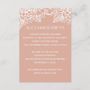 Carte D'accompagnement Les mariages roses. Détails du QR floral