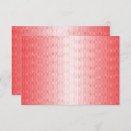 Carte D'accompagnement Les touches rouge, orange et rose se mélangent (Devant / Derrière)