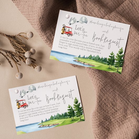 Carte D'accompagnement Let's Par Tee Golf Baby shower Sport Demande de ré