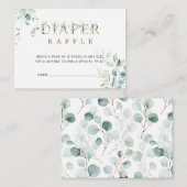 Carte D'accompagnement LETTRE BOtanique D'OR Eucalyptus Raffle de couche (Devant / Derrière)