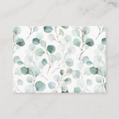 Carte D'accompagnement Lettre botanique Eucalyptus Demande de livre (Dos)