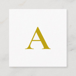 Carte D'accompagnement Lettre initiale de monogramme personnalisé de coul