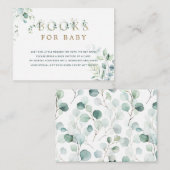 Carte D'accompagnement Lettre or Eucalyptus Botanique Demande de livre (Devant / Derrière)