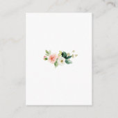 Carte D'accompagnement Lettres florales floues modernes Détails du Mariag (Dos)