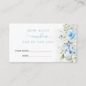 Carte D'accompagnement L'eucalyptus bleu floral devine combien de bonbons (Devant)