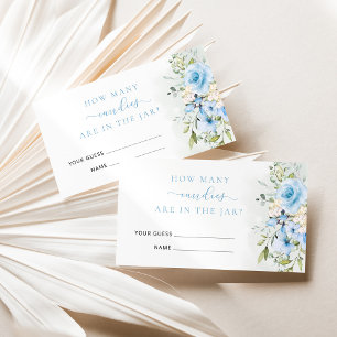 Carte D'accompagnement L'eucalyptus bleu floral devine combien de bonbons