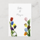 Carte D'accompagnement LGBTQ plus Fleurs tulipes (Dos)