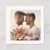 Carte D'accompagnement LGBTQ+ Site mariage Rainbow Lovebirds (Dos)