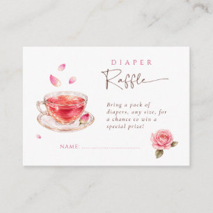 Carte D'accompagnement L'heure du thé verre tasse à thé roses TIREFONDS D