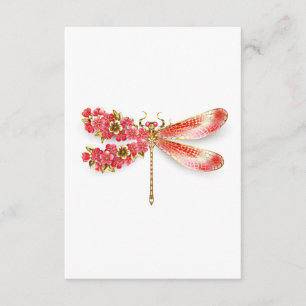 Carte D'accompagnement libellule de fleurs avec sakura de bijoux