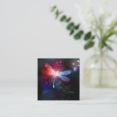 Carte D'accompagnement Libellule rouge lumineuse (Debout devant)