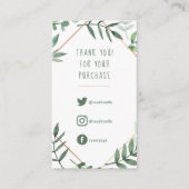 Carte D'accompagnement Liens sociaux, feuilles verts commander insert Car (Devant)