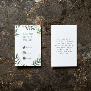 Carte D'accompagnement Liens sociaux, feuilles verts commander insert Car