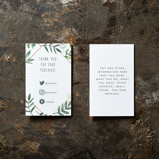 Carte D'accompagnement Liens sociaux, feuilles verts commander insert Car