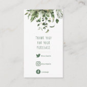 Carte D'accompagnement Liens sociaux, feuilles verts merci d'insérer la c (Devant)