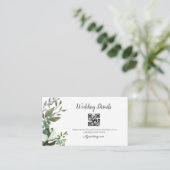 Carte D'accompagnement LIFY Botanical Eucalyptus Feuille QR Code Mariage (Debout devant)