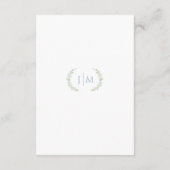 Carte D'accompagnement Light Blue Floral Greenery Wedding RSVP Cards (Dos)