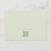 Carte D'accompagnement Light Olive Green Wedding Details Card (Dos)