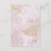 Carte D'accompagnement Lignes fines Gold Détails Abstrait Mauve ID867 (Devant)