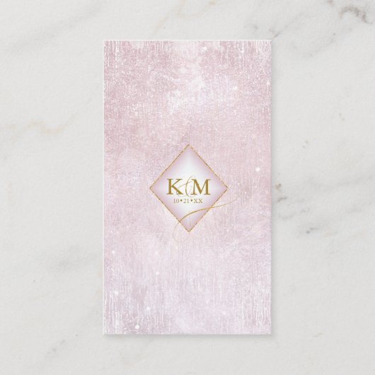 Carte D'accompagnement Lignes fines Or Abstrait Wishing Well Mauve ID867 (Dos)