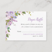 Carte D'accompagnement Lilac Baby shower floral feuille de rousseur (Devant)