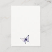 Carte D'accompagnement Lilac Fleur sauvage Papillon Mariage Wishing well (Dos)