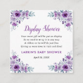 Carte D'accompagnement Lilac Floral Affichage Douche Pas Demande D'Envelo (Devant)