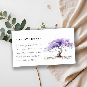 Carte D'accompagnement Lilac Jacaranda Arbre Affichage Baby shower douche