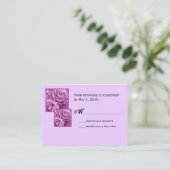 Carte D'accompagnement LILAC PURPLE Wedding RSVP Response Card (Debout devant)