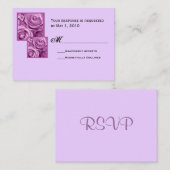 Carte D'accompagnement LILAC PURPLE Wedding RSVP Response Card (Devant / Derrière)