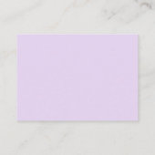 Carte D'accompagnement Lilac Sheer Bow Diaper Raffle Chic (Dos)