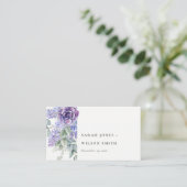 Carte D'accompagnement Lilac Succulent Eucalyptus Foliage Site Mariage (Debout devant)