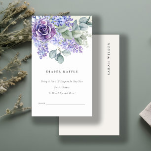 Carte D'accompagnement Lilac Succulent Foliage Baby shower de frai de cou