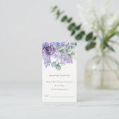 Carte D'accompagnement Lilac Succulent Foliage Baby shower de frai de cou (Debout devant)