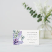 Carte D'accompagnement Lilac Succulent Foliage Display Baby shower de dou (Debout devant)