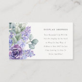 Carte D'accompagnement Lilac Succulent Foliage Display Baby shower de dou (Devant)