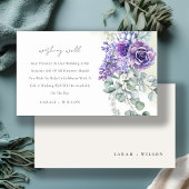 Carte D'accompagnement Lilac Succulent Mariage Botanique Souhaite bien