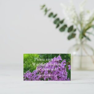 Carte D'accompagnement Lilac violet lavande fleurie site Mariage