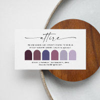 Lilac Violet mariage habillage palette de codes ve