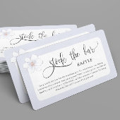 Carte D'accompagnement Lilas Fleurs pour garnir le bar de la Baby Shower