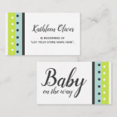 Carte D'accompagnement Lime, bleu et gris foncé Registre cadeau Insérer u (Devant / Derrière)